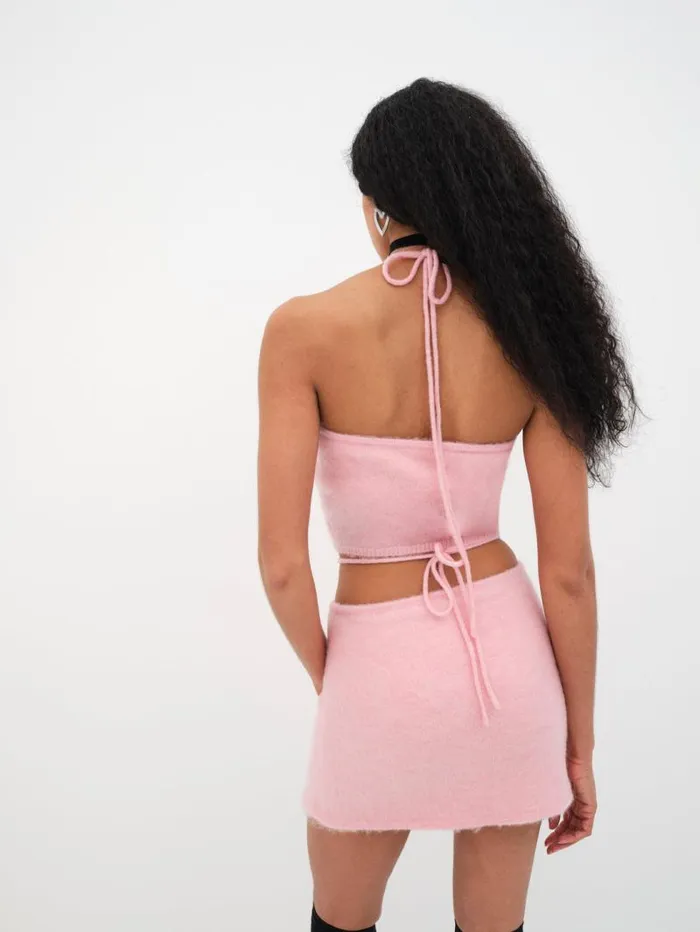 For Love and Lemons Knitwear Savannah Skirt Pink 8211 Women
