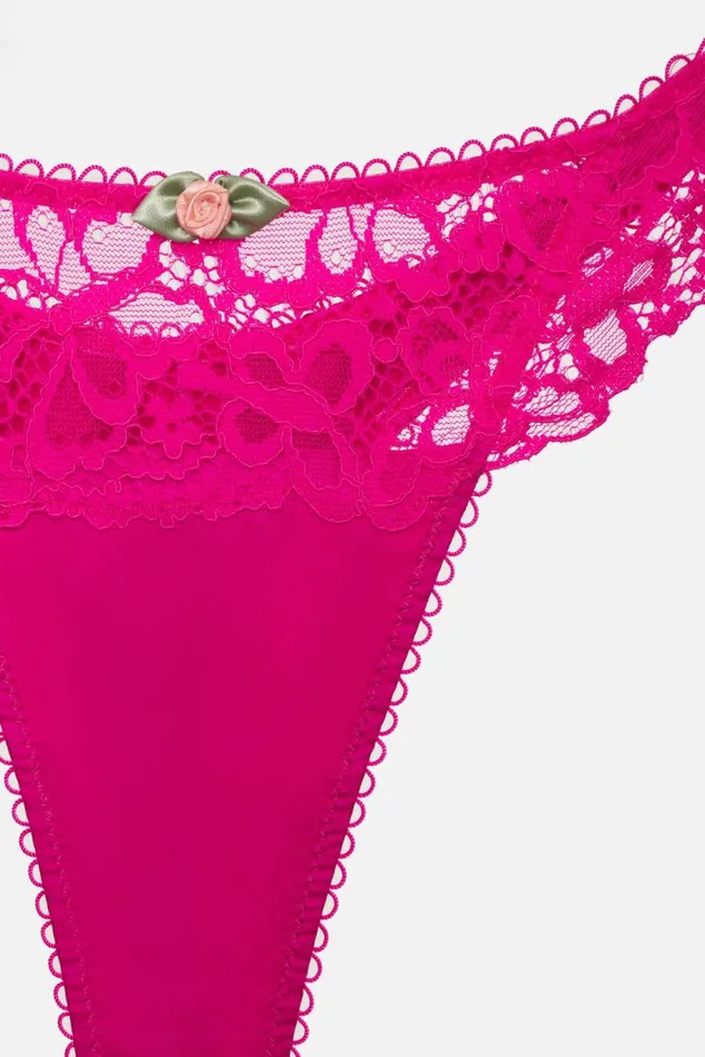 For Love and Lemons Lingerie Butterfly Lace Thong Panty Pink 8211 Women