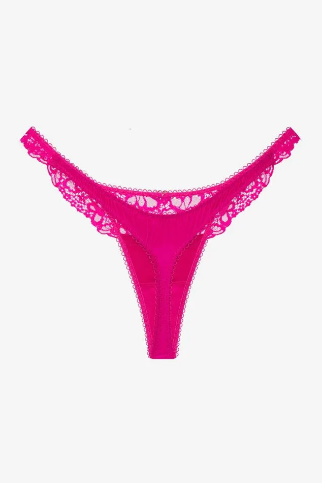 For Love and Lemons Lingerie Butterfly Lace Thong Panty Pink 8211 Women