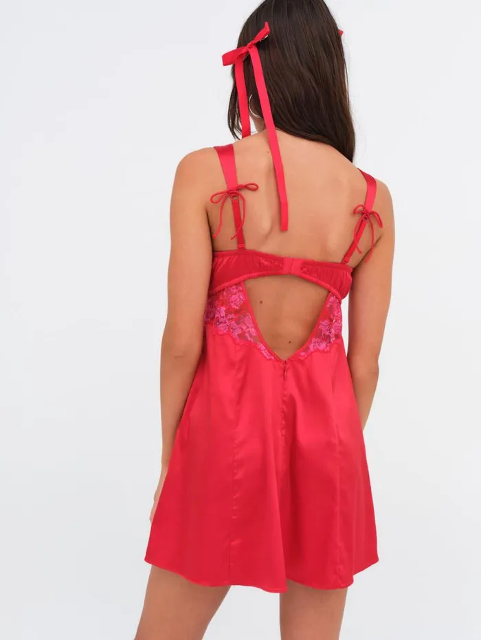 For Love and Lemons Lingerie Cordelia Slip Dress Red 8211 Women For Love and Lemons Lingerie Cordelia Slip Dress Red 8211 Women