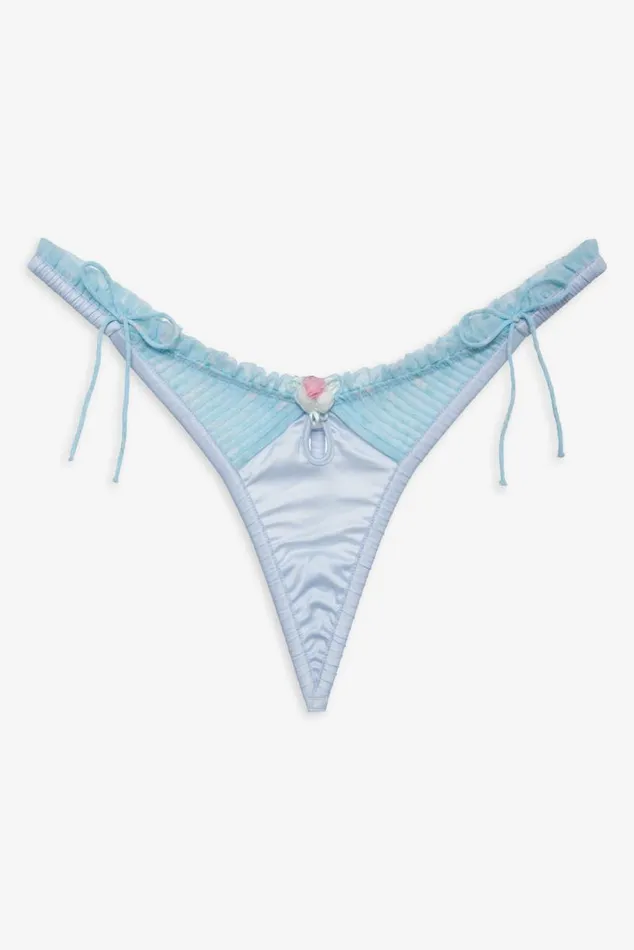 For Love and Lemons Lingerie Ellery Thong Panty Blue 8211 Women For Love and Lemons Lingerie Ellery Thong Panty Blue 8211 Women