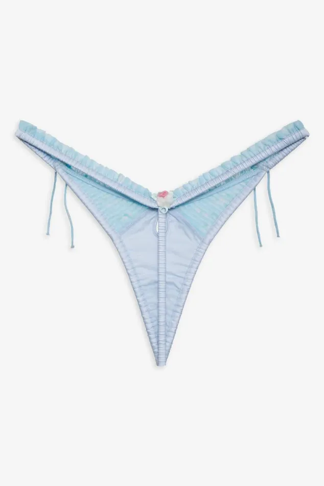 For Love and Lemons Lingerie Ellery Thong Panty Blue 8211 Women For Love and Lemons Lingerie Ellery Thong Panty Blue 8211 Women