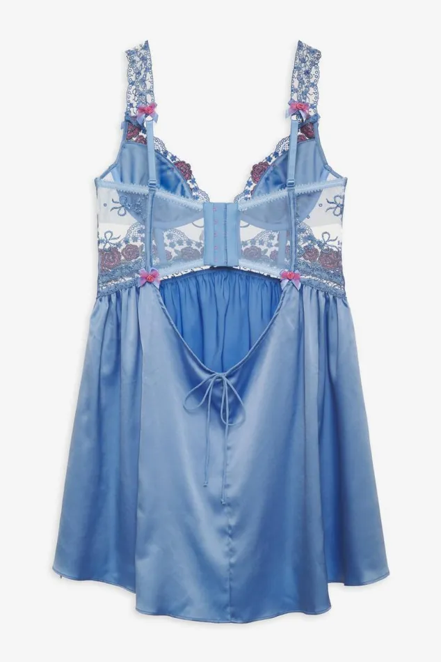For Love and Lemons Lingerie Katara Slip Dress Blue 8211 Women