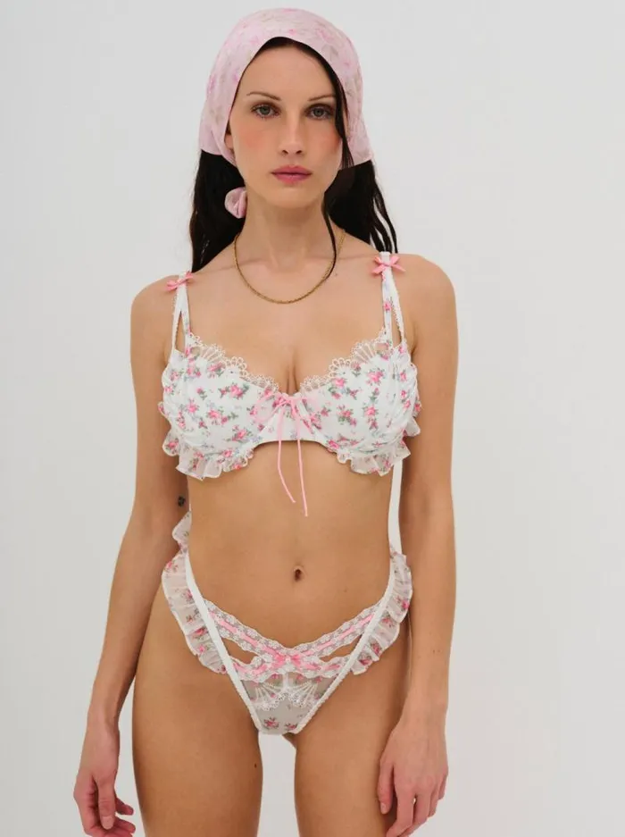 For Love and Lemons Lingerie Robin Underwire Bra White 8211 Women
