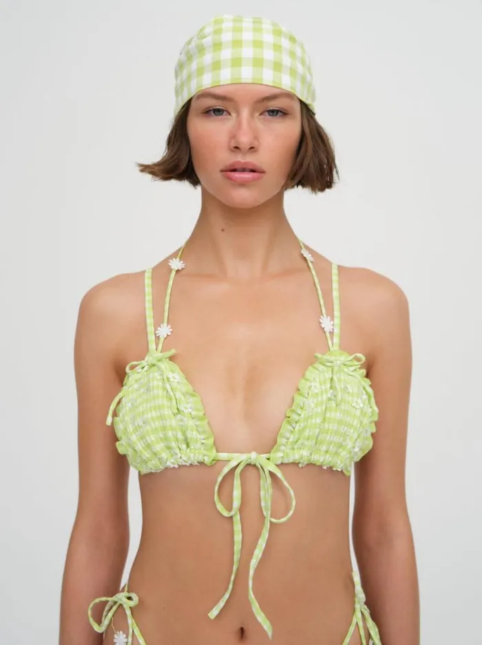 For Love and Lemons Swim Hilary Triangle Bikini Top Green 8211 Women For Love and Lemons Swim Hilary Triangle Bikini Top Green 8211 Women