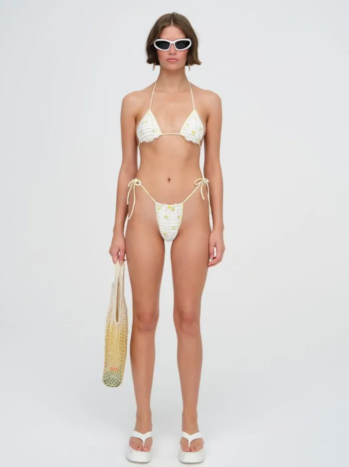 For Love and Lemons Swim Lisbet String Bikini Top White 8211 Women