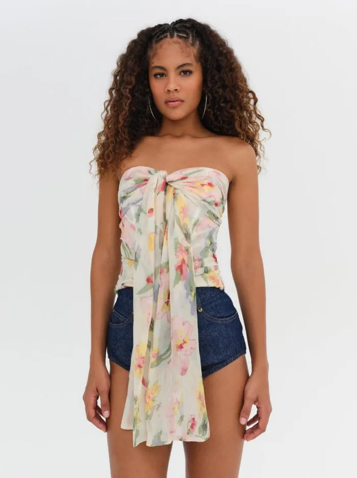 For Love and Lemons Tops Abby Strapless Top Multi 8211 Women For Love and Lemons Tops Abby Strapless Top Multi 8211 Women