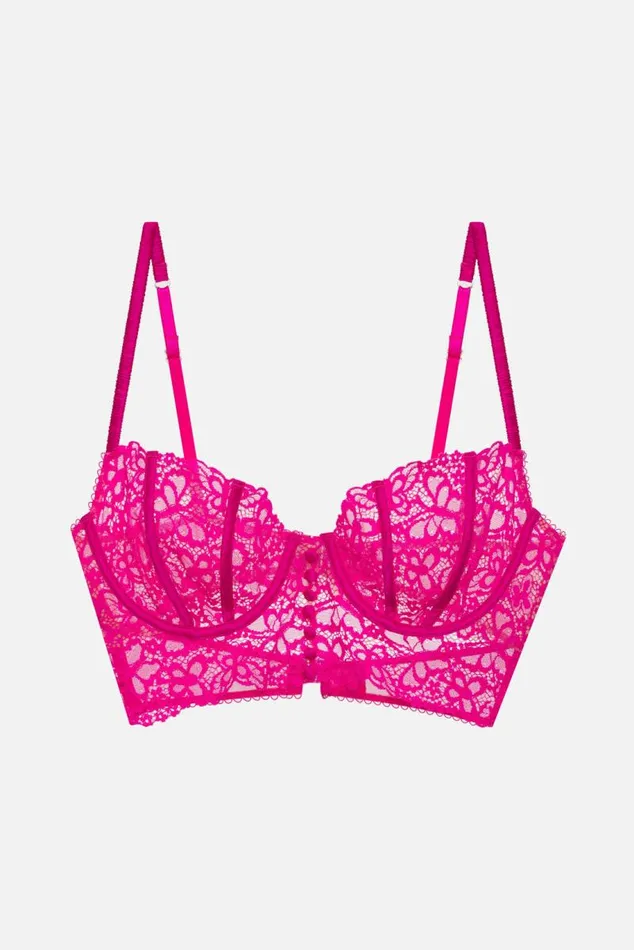 For Love and Lemons Tops Butterfly Lace Underwire Bra Pink 8211 Women For Love and Lemons Tops Butterfly Lace Underwire Bra Pink 8211 Women