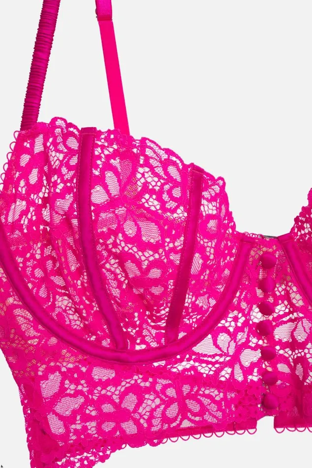 For Love and Lemons Tops Butterfly Lace Underwire Bra Pink 8211 Women For Love and Lemons Tops Butterfly Lace Underwire Bra Pink 8211 Women