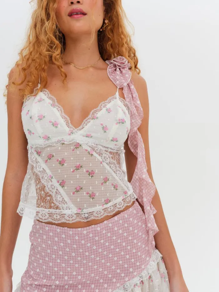 For Love and Lemons Tops Francine Top Pink 8211 Women