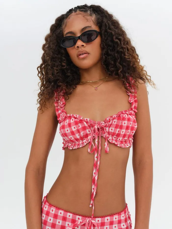 For Love and Lemons Tops Margot Bra Top Red 8211 Women