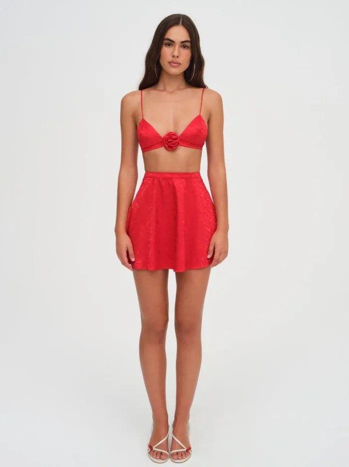 For Love and Lemons Tops Otessa Rose Bralette Red 8211 Women