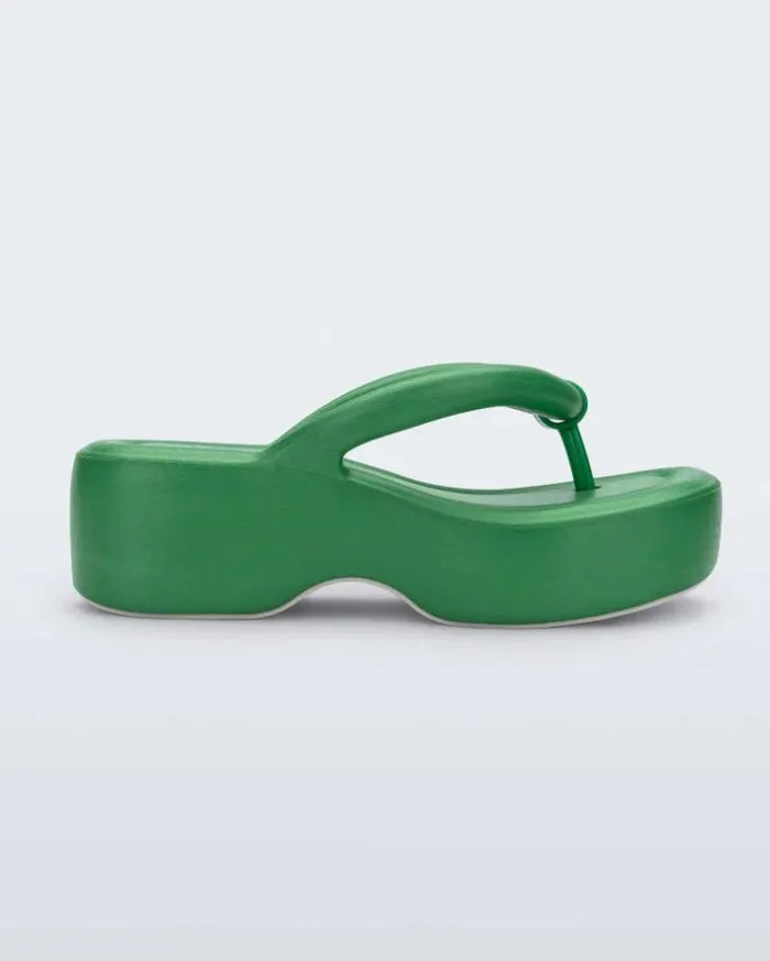 Free Platform Green Women Melissa Flip Flops