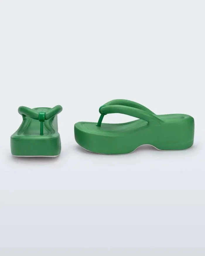 Free Platform Green Women Melissa Flip Flops