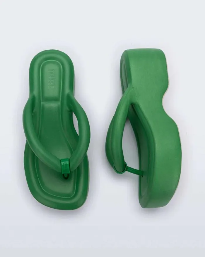 Free Platform Green Women Melissa Flip Flops