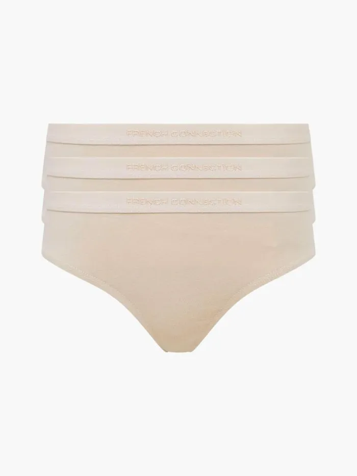 French Connection 3 Pack Connection Thongs Nudenudenude Women Underwear and Socks French Connection 3 Pack Connection Thongs Nudenudenude Women Underwear and Socks