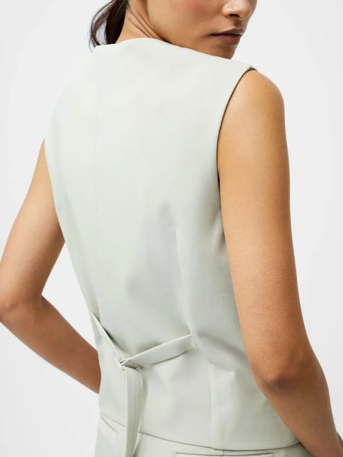 French Connection Angie Tailored Waistcoat Pistachio Green Women Tops