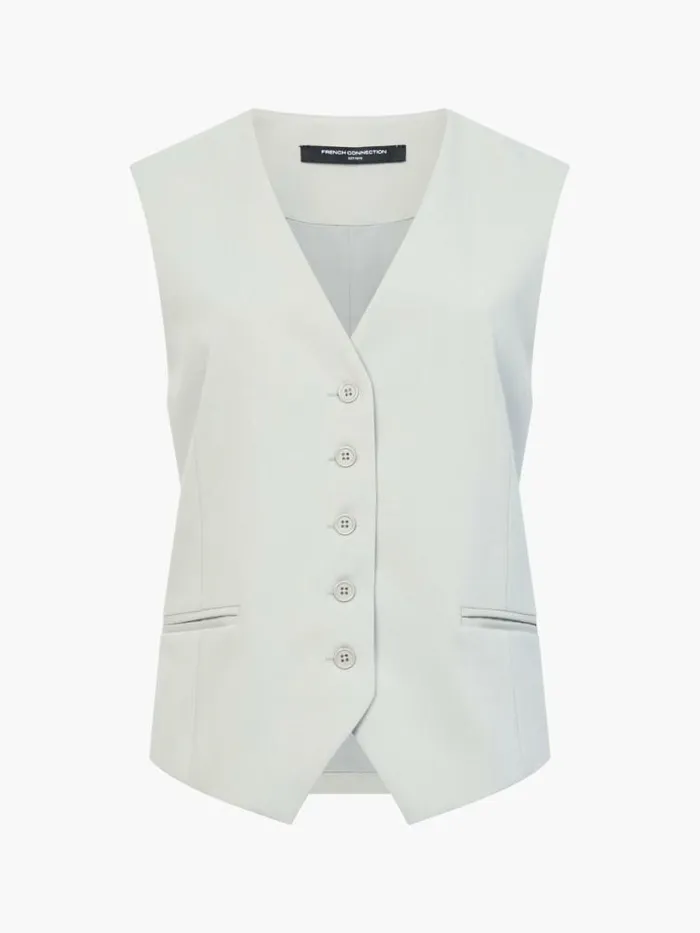 French Connection Angie Tailored Waistcoat Pistachio Green Women Tops