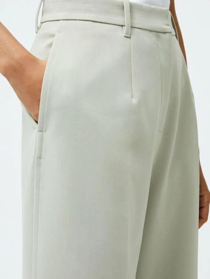 French Connection Angie Tailored Wide Leg Trousers Pistachio Green Women Trousers