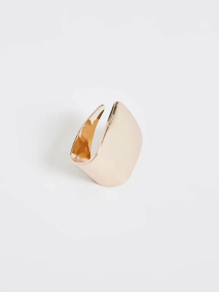 French Connection Architectural Square Stud Earrings Gold Women Jewellery