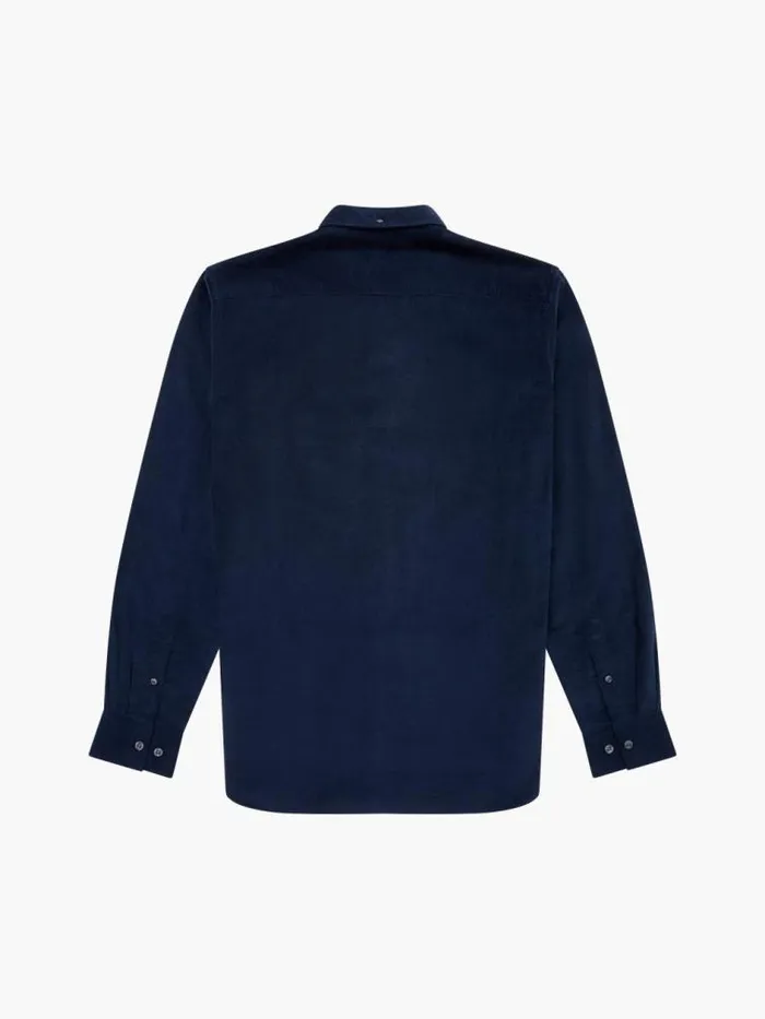 French Connection Cord Long Sleeve Shirt Marine Men Shirts
