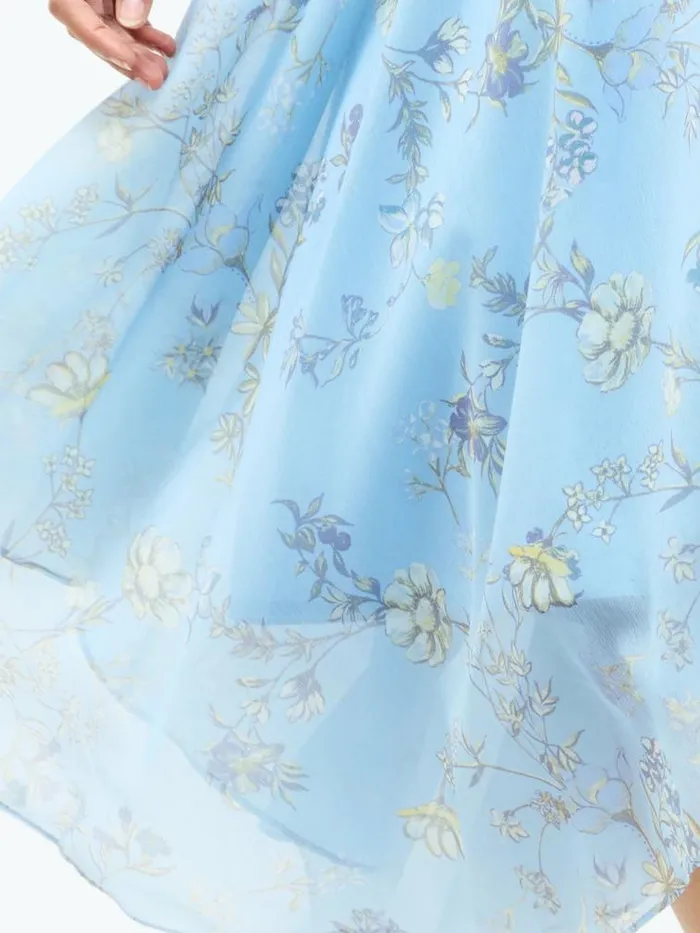 French Connection Diana Gathered Flowing Dress Cashmere Blue Women Dresses