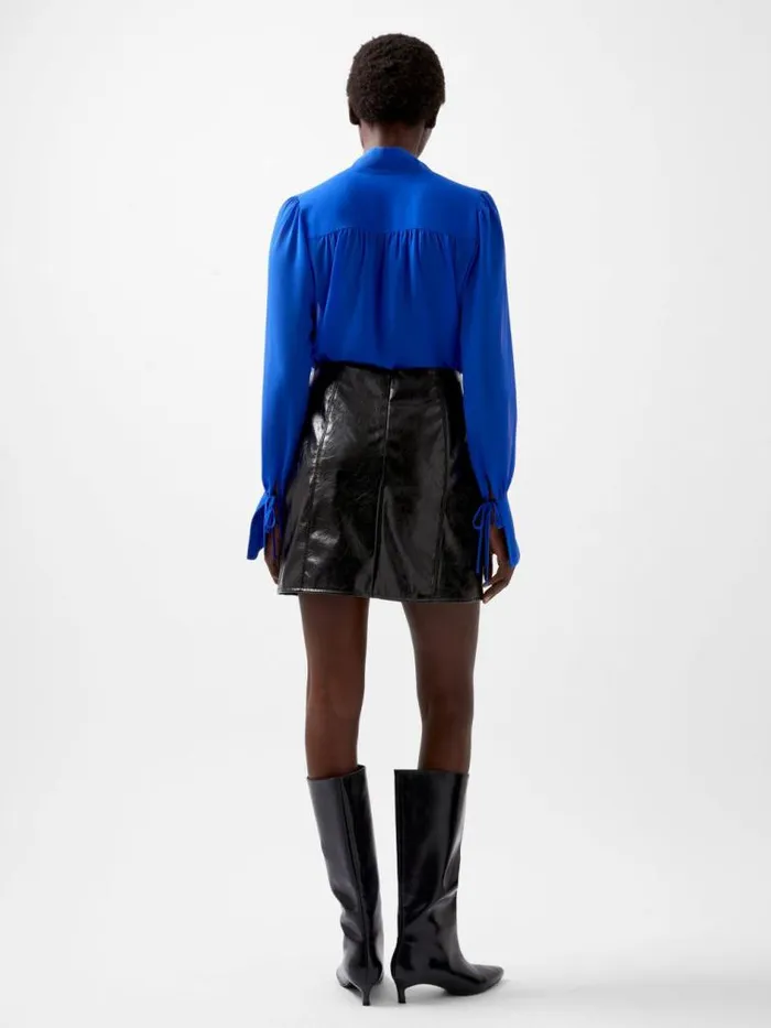 French Connection Emmett PU Mini Skirt Blackout Women Skirts