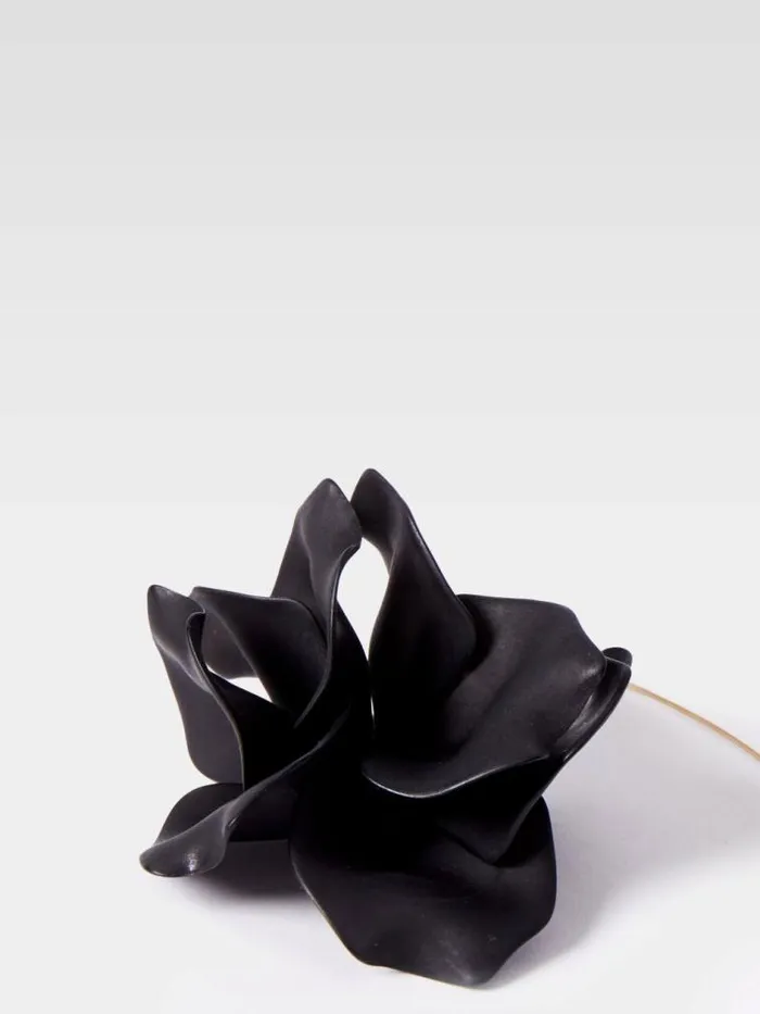 French Connection Floral Threader Earrings Blackgold Women Jewellery