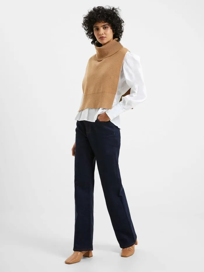 French Connection Knitted Cloak Camel Women Jumpers and Cardigans