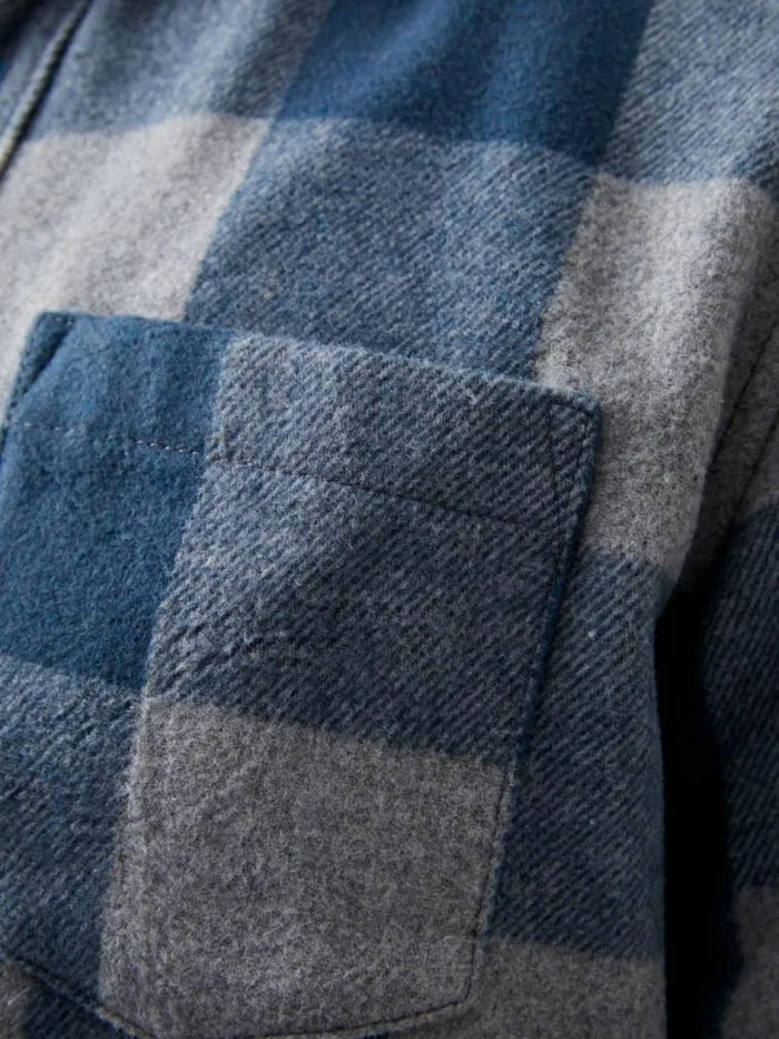 French Connection Neve Check Shirt Blue Check Men Shirts