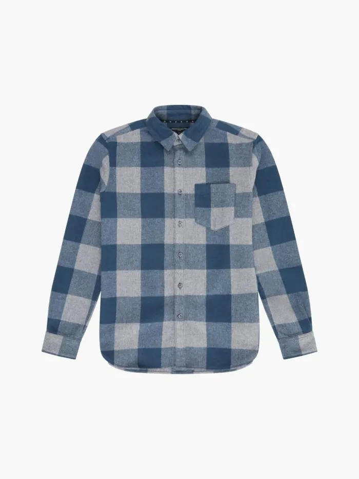 French Connection Neve Check Shirt Blue Check Men Shirts