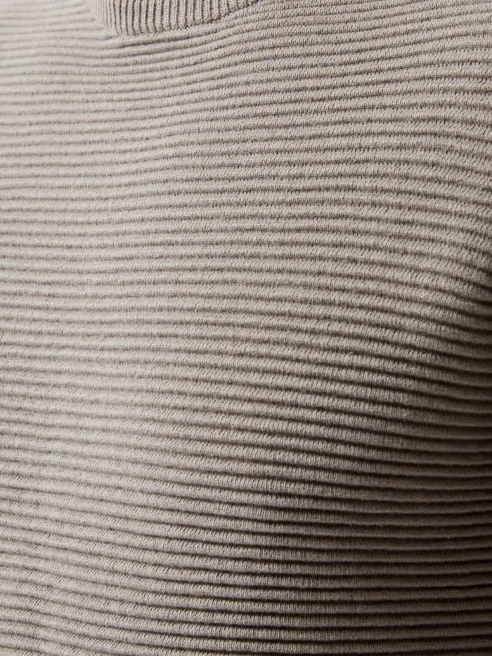 French Connection Ottoman Jumper Taupe Men Knitwear