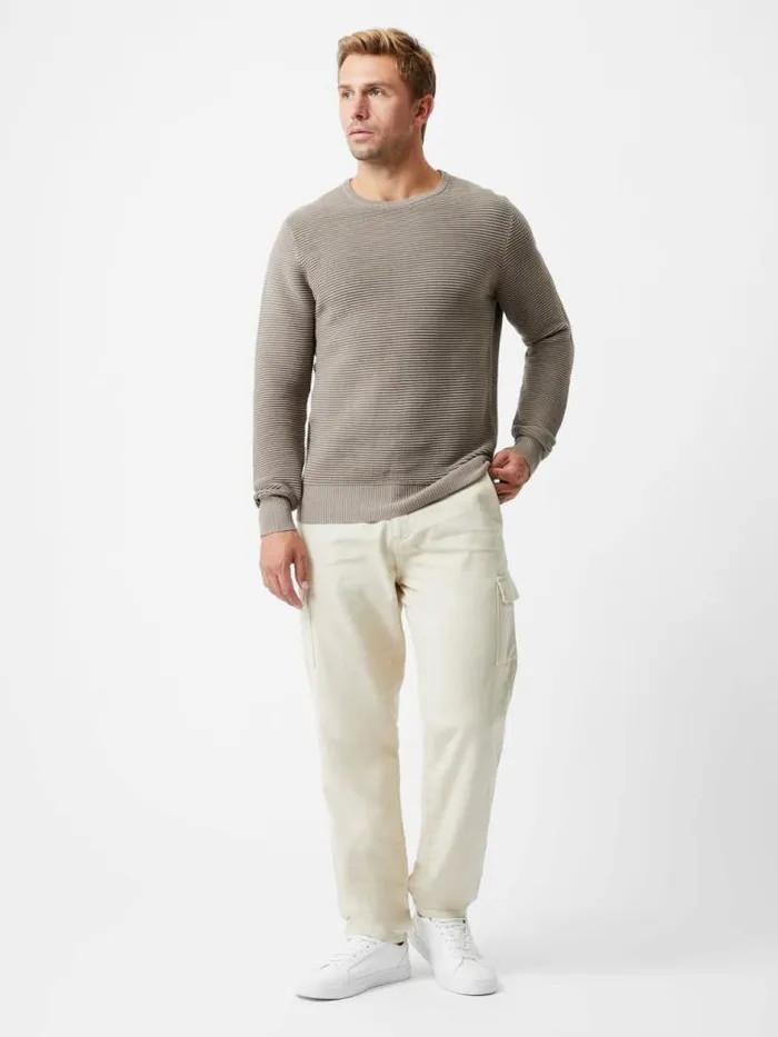 French Connection Ottoman Jumper Taupe Men Knitwear