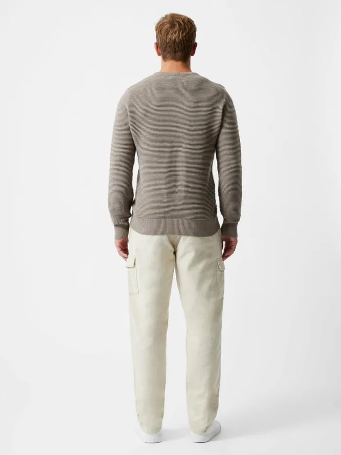French Connection Ottoman Jumper Taupe Men Knitwear