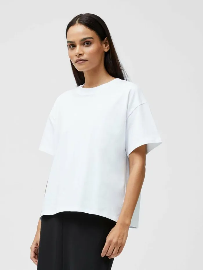 French Connection Rallie Oversized TShirt Linen White Women Tops
