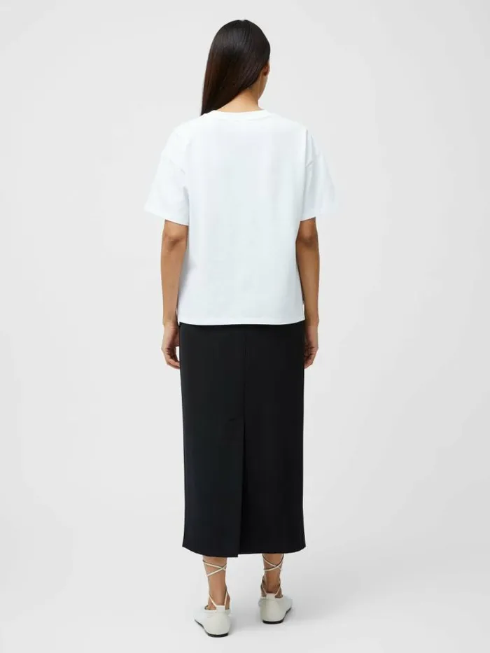 French Connection Rallie Oversized TShirt Linen White Women Tops