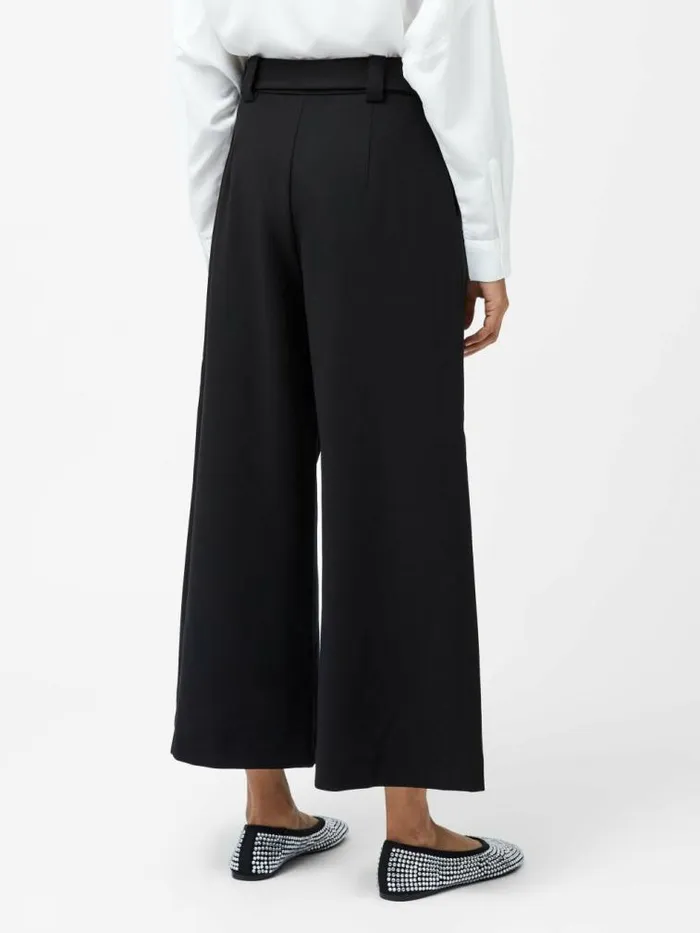 French Connection Whisper Belted Culottes Black Women Trousers