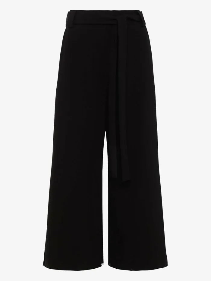 French Connection Whisper Belted Culottes Black Women Trousers
