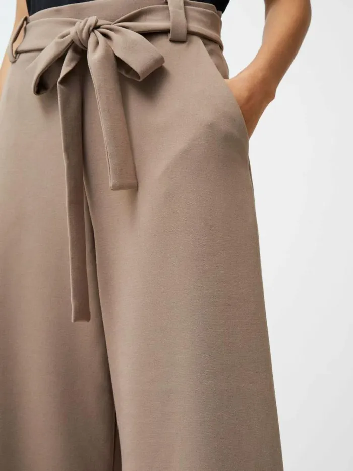 French Connection Whisper Belted Culottes Mocha Mousse Women Trousers