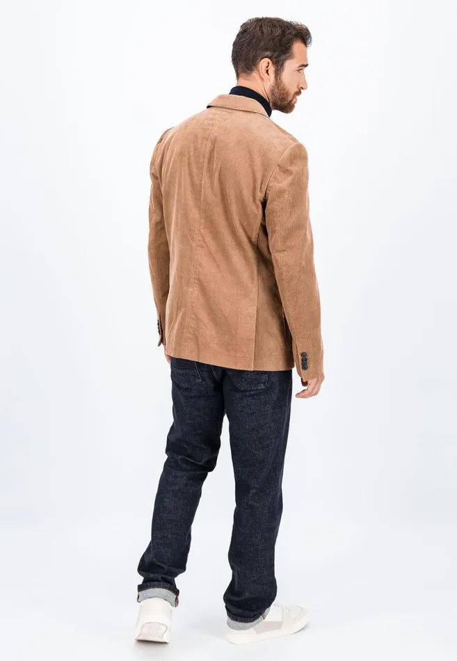 FYNCHHATTON Blazer From Cord With Two Buttons Beige Men Jackets and Coats