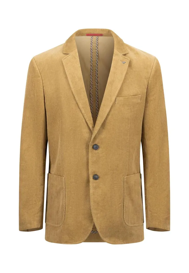 FYNCHHATTON Blazer From Cord With Two Buttons Beige Men Jackets and Coats