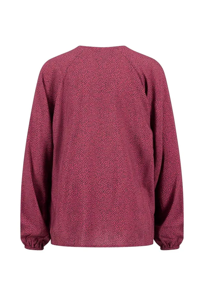 FYNCHHATTON Blouse With Subtle Dot Pattern Crimson Redblue Purpleash Women Blouses