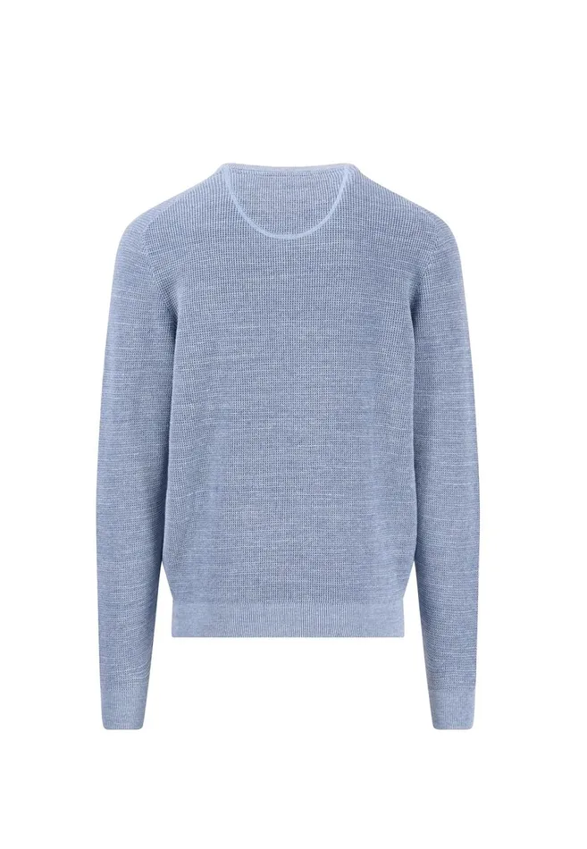 FYNCHHATTON Coarse Knitting Sweater With A Round Neckline Summer Breeze Men Sweater