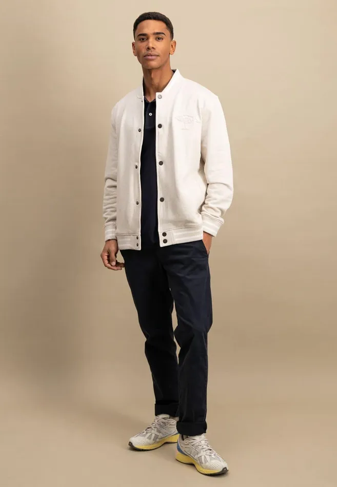 FYNCHHATTON College Jacket With Push Buttons Navynew Offwhite Men Cardigan