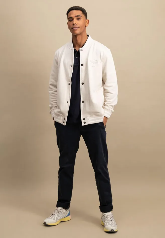 FYNCHHATTON College Jacket With Push Buttons Navynew Offwhite Men Cardigan