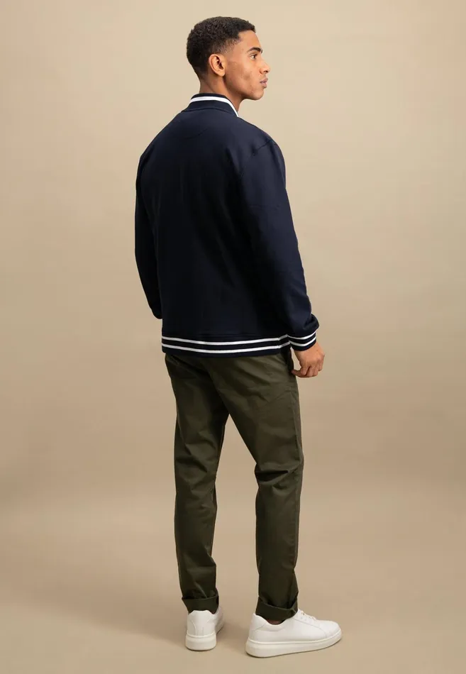 FYNCHHATTON College Jacket With Push Buttons Navynew Offwhite Men Cardigan