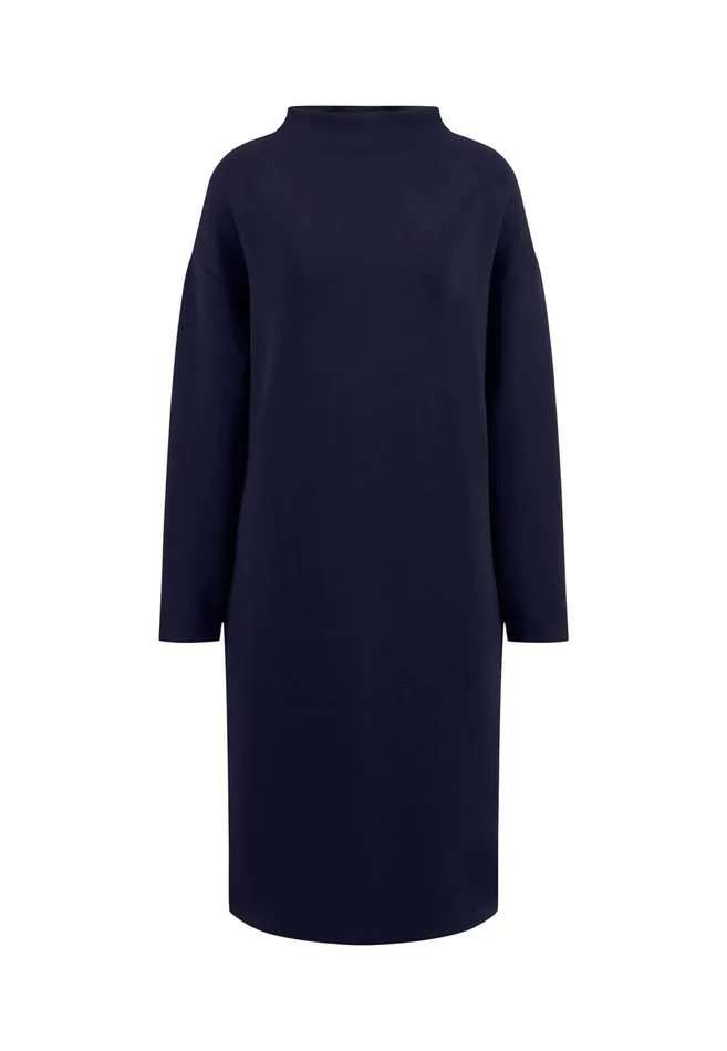 FYNCHHATTON Dress In Plain Colors With Stand up Collar Black Women Dresses
