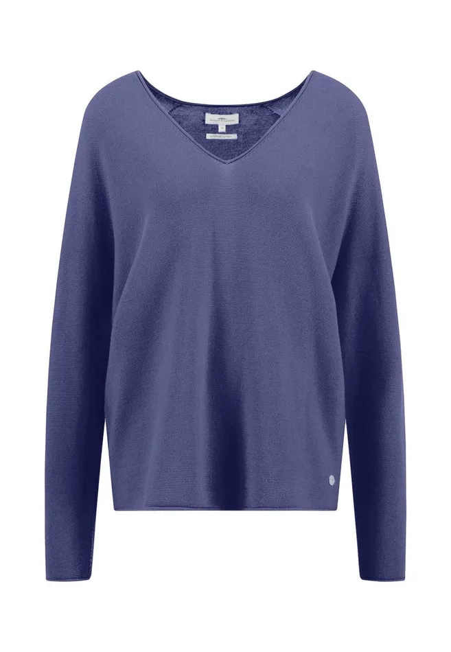 FYNCHHATTON Knitting Sweater With A Vneck Crimson Redmilkblue Purple Women Sweater