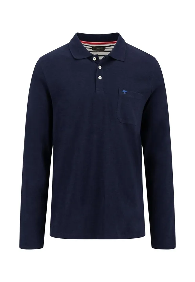 FYNCHHATTON Long Arm Polo Shirt Made Of Cotton New Offwhitenavypoppy Redstrong Blue Men Polo Shirt