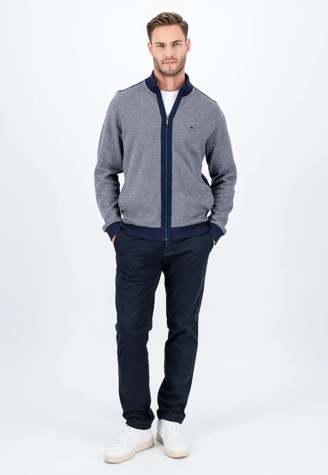 FYNCHHATTON Parting Jacket Made Of Cotton In Twocolor Look Navy Men Cardigan